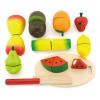 Wooden Toys Play Food Cutting Velcro Fruit Box Detail