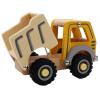 Wooden Dump Truck Rubber Wheels Detail