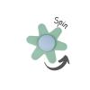 Green Daisy Silicone Spinner Detail-3