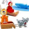 Inuit Igloo Wooden Playset Detail-Two