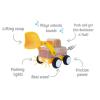 Light Sound Wood and Plastic Friction Bulldozer Detail-5