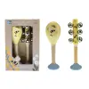 Maraca and Bell Stick Set Floral