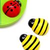 Wooden Naughts & Crosses Ladybug & Bee Detail-Three