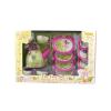 Tin Tea Set Pink Butterfly 15 Piece Detail