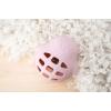 Pink Silicone Penguin Rattle Detail