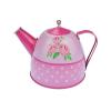 Tin Tea Set Rose Picnic Basket 18 Piece Detail-5