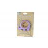 Silicone and Wood Elephant Teether Purple Detail-Two
