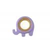 Silicone and Wood Elephant Teether Purple Detail-Three