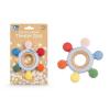 Silicone and Wooden Teether Ring Blue Detail-2
