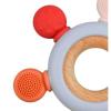 Silicone and Wooden Teether Ring Blue Detail-3
