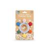 Silicone and Wooden Teether Ring Blue Detail