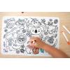 Silicone Australian Animals Colouring Mat Detail