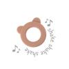 Silicone Bear Teether Pink Detail