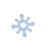 Silicone Splash Teether Blue Detail-4