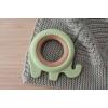 Silicone and Wood Elephant Teether Green Detail-Three