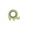 Silicone and Wood Elephant Teether Green Detail-Two