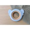Silicone and Wood Koala Teether Blue Detail