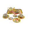 Tin Tea Set Bee 15pc Detail-6