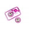 Tin Tea Set Pink Polka Dots 15pc Detail-Three