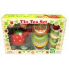Tin Tea Set Fruit Pattern Detail