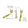 Wooden Adjustable Skipping Rope Bee Detail-2