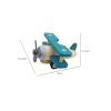 Blue Pull Back Clockwork Biplane Detail-2