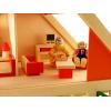 Wooden Doll House With Furniture Detail-Three