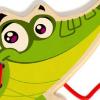 Wooden Lacing Threading Crocodile Detail-Two
