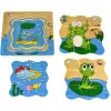 Wooden Life Cycle Puzzle Frog