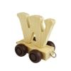 Wooden Name Train Letter W Detail