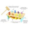 Wooden Knock Bench With 8 Pins Detail-3