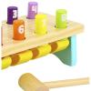 Wooden Knock Bench With 8 Pins Detail