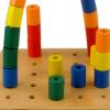 Stacking Wooden Peg Board Toy Detail