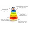 Wooden Penguin Stacking Tower Detail-2