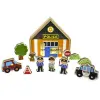 Wooden Police Station Latch Playset