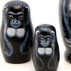 Wooden Gorilla Russian Nesting Dolls Detail