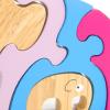 Wooden Stacking Puzzle Elephants Detail-Two