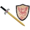 Wooden Sword Shield Dragon Set