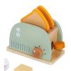 Wooden Toaster Set Pretend Play 14 Piece Detail