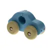 Simple Wooden Toy Car Blue