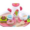 Wooden Toy Tea Set Pink and White Detail-Two