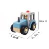 Wooden Tractor Toy Blue Detail-2