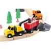 Wooden Toy Train Set with Crane Detail-Three