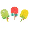 Tropical Fruit Paddle Ball Game Set of Three