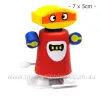 Wooden Wind Up Robot Red