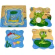 Wooden Life Cycle Puzzle Frog
