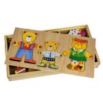 Wooden Bear Family Dress-Up Puzzle