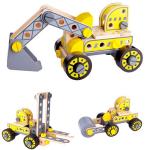 Wooden Toy Construction Set Trucks