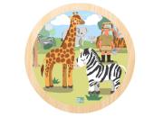 9 Piece Jigsaw Puzzle Giraffe Zebra