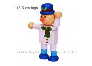 Christmas Wooden Bendable Snowman